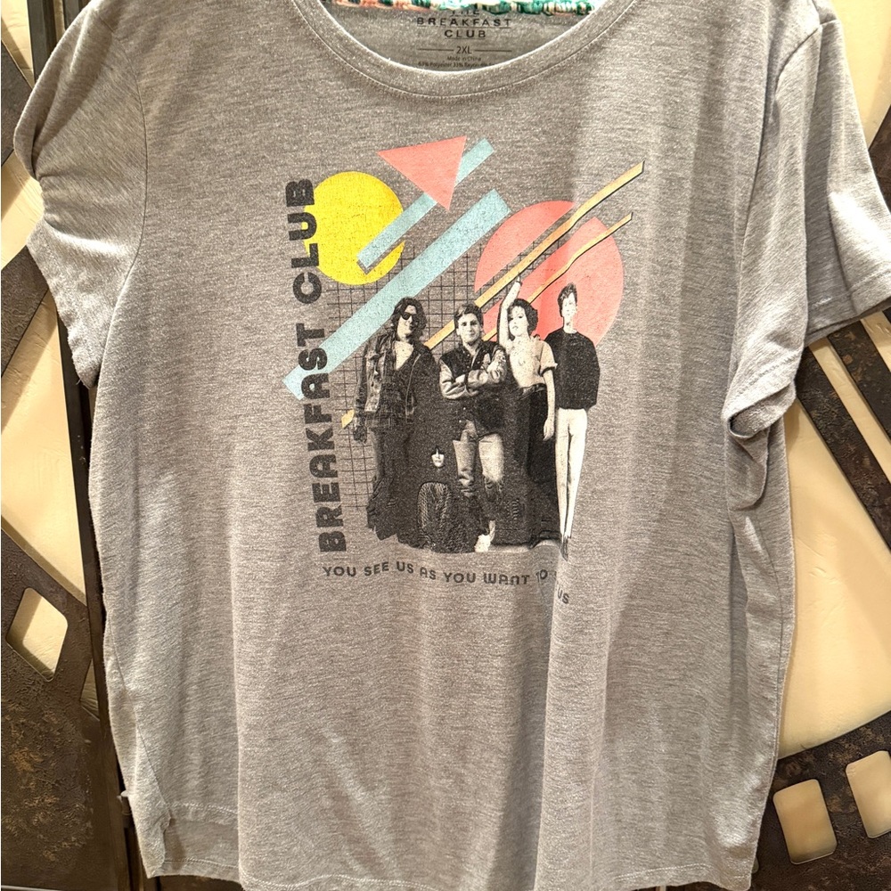 Gray Breakfast Club Graphic T-Shirt